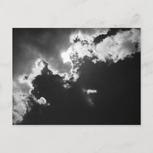 Hoop in de zilveren voering van de wolken. briefkaart