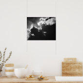 Hoop in de zilveren voering van de wolken. poster (Keuken)