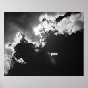 Hoop in de zilveren voering van de wolken. poster