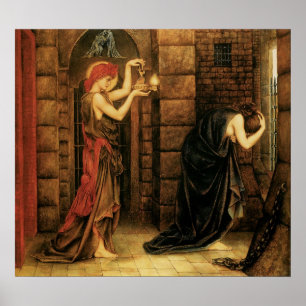 Hoop in een gevangenis van wanhoop door Evelyn De  Poster