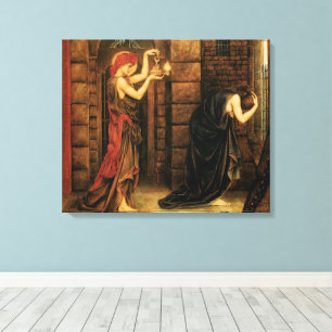 Hoop in een gevangenis van wanhoop van Evelyn De M Canvas Afdruk