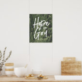 Hoop in God Modern Brush Font Sage Natuur Greenery Poster (Keuken)