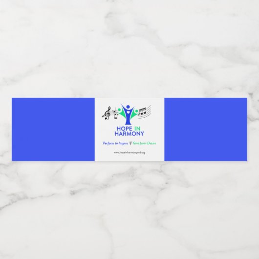 Hoop in Harmony Water Bottle Label Waterfles Etiket (Enkel label)