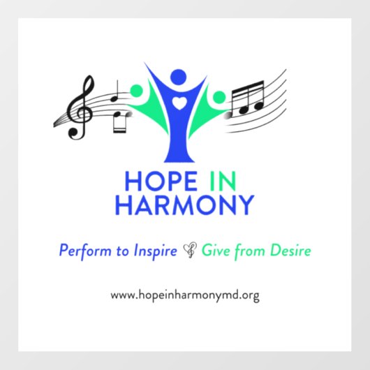 Hoop in Harmony Window Cling Raamsticker (Vel)