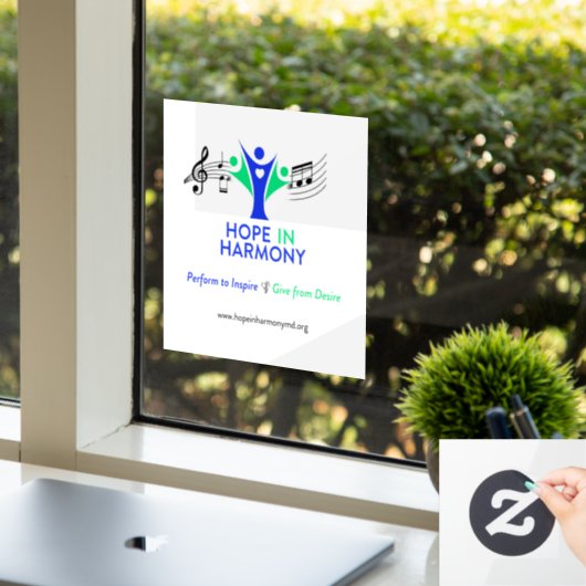 Hoop in Harmony Window Cling Raamsticker (Kantoor)