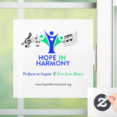 Hoop in Harmony Window Cling Raamsticker (Huis)