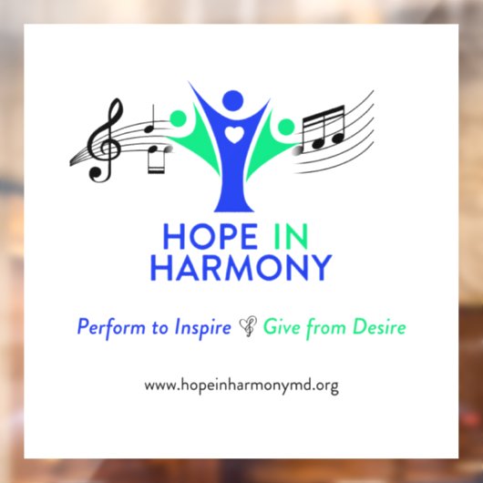 Hoop in Harmony Window Cling Raamsticker (Vel 2)