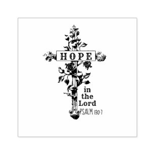 HOOP IN HET LORD RELIGIOUS CROSS RUBBERSTEMPEL