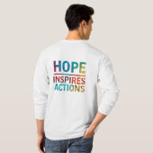 Hoop inspireert acties t-shirt (Achterkant volledig)