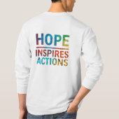 Hoop inspireert acties t-shirt (Achterkant)
