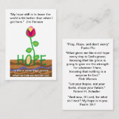 Hoop inspirerend quotes visitekaartje (Voorkant / Achterkant)