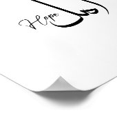 Hoop, inspirerende, minimalistische Arabische kall Poster (Hoek)