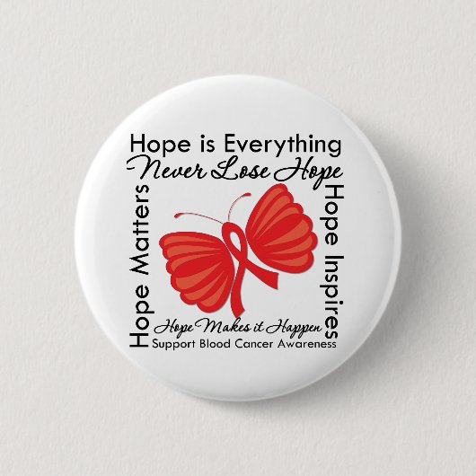Hoop is alles - Bewustmaking van bloedkanker Ronde Button 5,7 Cm (Voorkant)