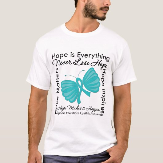 Hoop is alles Interstitiële cystitis Bewustheid T-shirt (Voorkant)