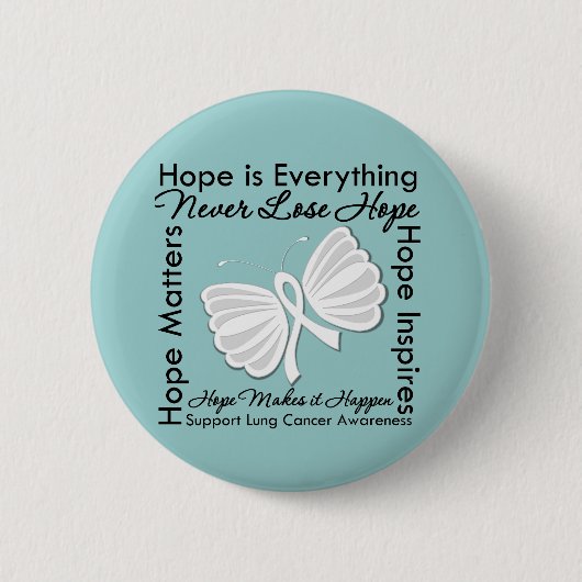Hoop is alles - Lung Cancer Awareness Ronde Button 5,7 Cm (Voorkant)