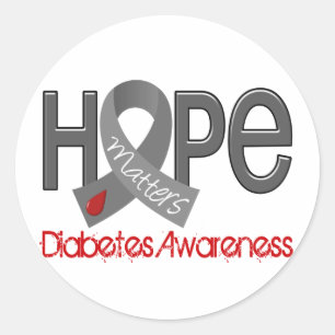 Hoop is belangrijk 2 Diabetes Ronde Sticker