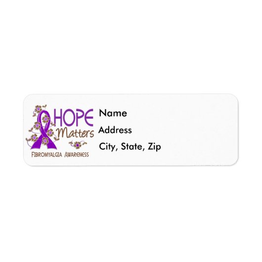 Hoop is belangrijk 3 Fibromyalgie Etiket (Voorkant)