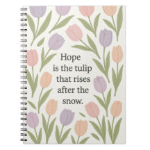 Hoop is de tulp die oprijst Pastel Bloemige Citaat