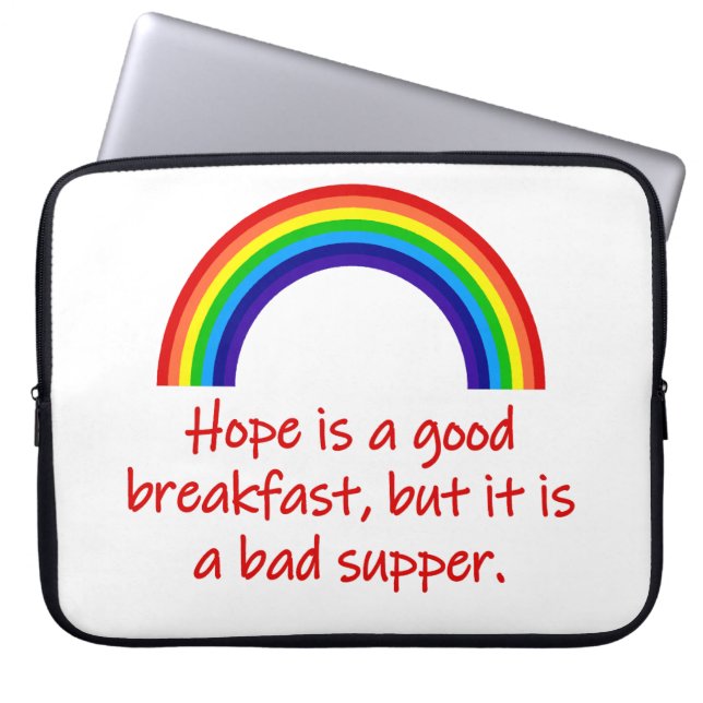 Hoop is een goed ontbijt laptop sleeve (Voorkant)