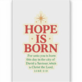 Hoop is geboren Sticker (Voorkant)