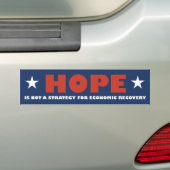 Hoop is geen strategie voor economisch herstel bumpersticker (Op auto)