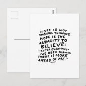 Hoop is geen wensdenken - inspirerend uitspraak briefkaart (Voorkant / Achterkant)