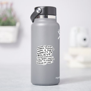 Hoop is geen wensdenken - inspirerend uitspraak sticker
