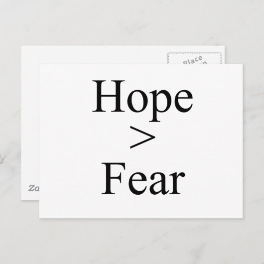 Hoop is groter dan angst briefkaart (Voorkant / Achterkant)