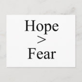 Hoop is groter dan angst briefkaart (Voorkant)