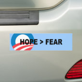 HOOP IS GROTER DAN ANGST - BUMPERSTICKER (Op auto)