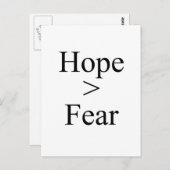 Hoop is groter dan angst T-shirt Briefkaart (Voorkant / Achterkant)