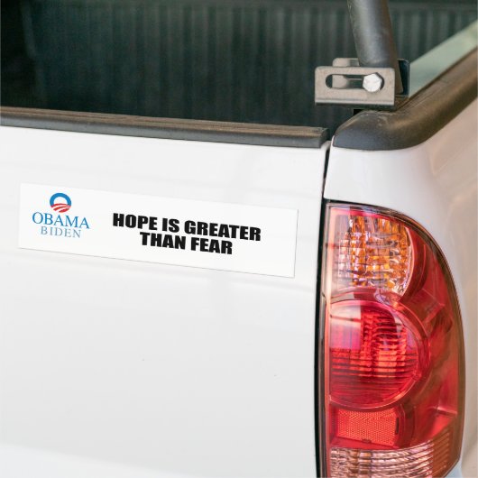 HOOP IS GROTER DAN VRIJ BUMPERSTICKER (Op Truck)