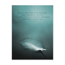 Hoop is het ding met briefkaart veren