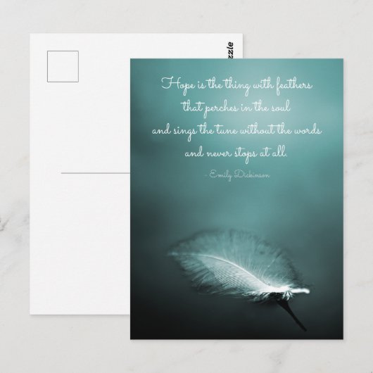 Hoop is het ding met veren briefkaart (Voorkant / Achterkant)
