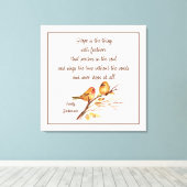 Hoop is het ding met veren Inspirerend gedicht Canvas Afdruk (Insitu (Houten vloer))