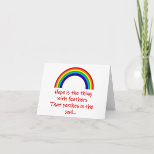 Hoop is het ding met veren kaart