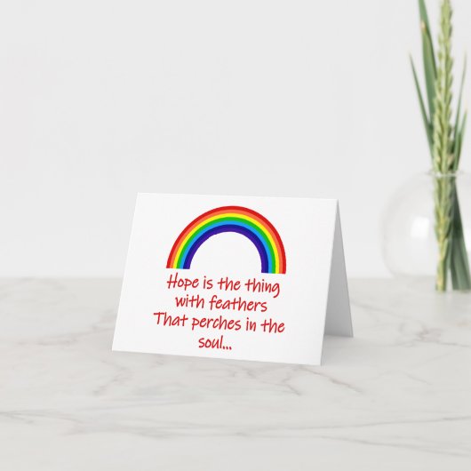 Hoop is het ding met veren kaart (Voorkant)