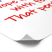 Hoop is het ding met veren poster (Hoek)