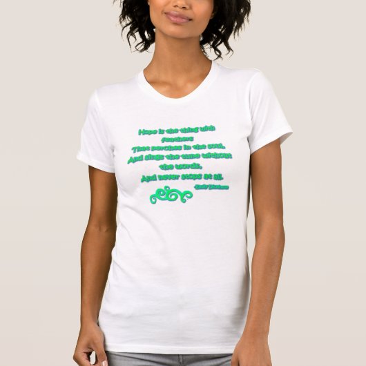 Hoop is het ding met veren t-shirt (Voorkant)