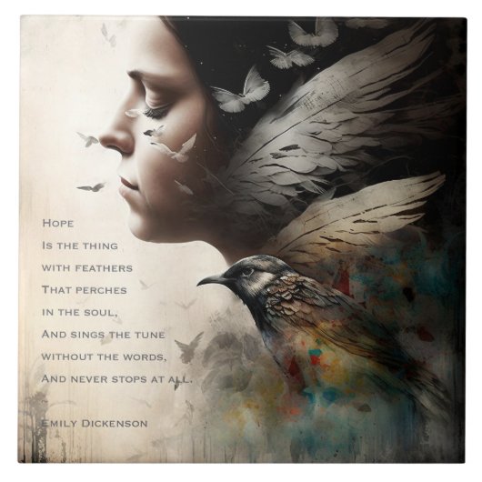 Hoop is het Dingen met Veathers Tegeltje (Voorkant)