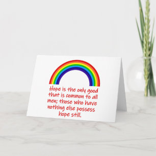 Hoop is het enige goede kaart