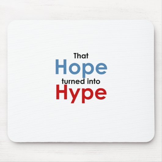 Hoop is hype: Anti-Obama Muismat (Voorkant)