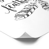 Hoop is iets met Feathers Inspirerend Quote Poster (Hoek)