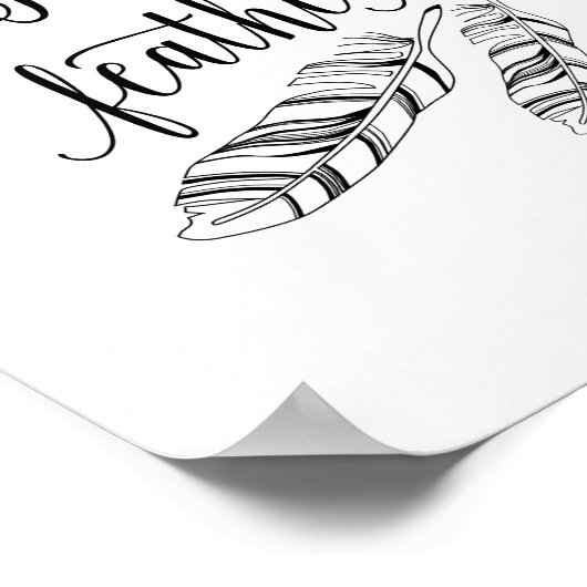 Hoop is iets met Feathers Inspirerend Quote Poster (Hoek)