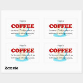 Hoop is koffie rechthoekige sticker (Vel)
