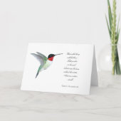 "Hoop is" Kolibrie Kaart (Voorkant)