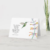 "Hoop is" Kolibrie Kaart (Voorkant)