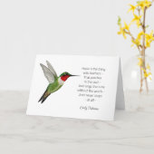 "Hoop is" Kolibrie Kaart (Gele Bloem)