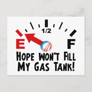 Hoop is leeg - Anti-Barack Obama Briefkaart