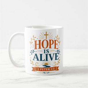 Hoop is levend Inspirerende christelijke geloof ci Koffiemok
